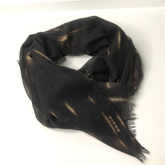 Akris Accessories - Akris Black Multicolored Abstract Scarf